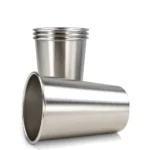 4Pack Stainless Steel Cup Pint Cup for Kids and Adult Tumbler Metal Cup 12oz Stackable Cup Drinking Glasses Travel Camping 350ml - Image 4
