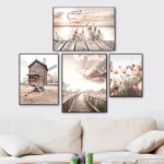 Coastal Serenity Canvas Print - Wooden Bridge Beach Scene - Image 3