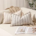 Boho Pillow Covers 30x50 Living Room Sofa Fringed Edges Decorative Striped Throw Pillow Cover Breathable Summer Home Decor - Image 2