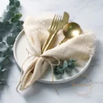 Chic Cotton Napkins Set - Rustic 41 x41 cm Table Decor Essentials - Image 4