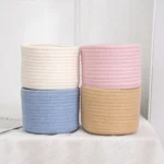 Handmade Woven Cotton Rope Storage Basket Cosmetics Jewelry Desktop Storaging Keys Snacks Box Sundries Organizer - Image 3