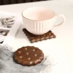 Natural Wooden Cookie Coasters Reusable Anti-skidding and Heat-resistant Coffee Hot Pad Drink Cup Mat Kitchen Home Tableware - Image 2