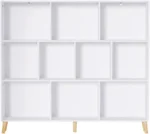 Bookshelf, 10 Cubes Book Shelf Corner Wall Shelves Display Cabinet Bookcase Bookshelves Free Standing Storage Home Living Room B - Image 4