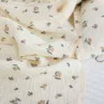 120X150CM Summer Floral Muslin Baby Blankets Baby Swaddle Wrap Receiving Blankets Soft Sleeping Bed Crib Quilt Stroller Blanket - Image 6