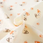 Cotton Swaddle Blanket Baby Blanket Floral Print Muslin Diaper Swaddle New Born Crinkle Fabric Stroller Cover - Image 6