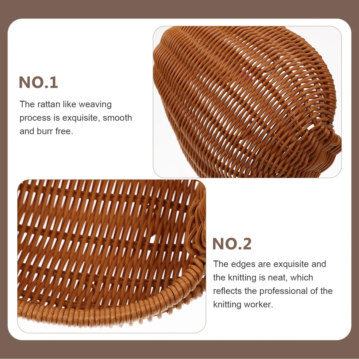 Rattan Storage Basket Woven Natural Baskets for Gifts Empty Snacks Party Fruit Food Holder Decor - Image 2
