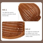 Rattan Storage Basket Woven Natural Baskets for Gifts Empty Snacks Party Fruit Food Holder Decor - Image 2