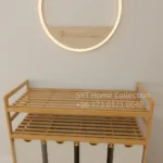 Laundry Basket with Bamboo Frame 200L 4 Compartments Extendable and Removable Laundry Bag Laundry Baskets Bamboo Beige ZSNJ-35 - Image 2