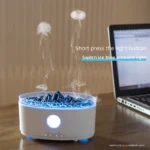 DC 24V Home Electric Aromatherapy Essential Oil Diffuser Jellyfish Smoke Ring Air Humidifier with 3 Colors Light Remote Control - Image 4
