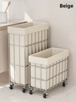 Large Capaci Dir Laundry Basket with Wheels Batoom Home Use Storage Basket for Clothes And Dir Clothes Sorting