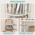 Storage Rack Wall Corner Shelf Practical Storage Rack Living Room/Kitchen/Bedroom Bookshelf Shelf Plant Rack Flower Rack 3/4/5/6 - Image 6