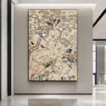 Retro Medieval Style Art Posters Print "Flowers And Birds Harmony Picture" Tropical Birds Plant Mural Home Decor Canvas Painting - Image 2