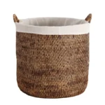 Vietnam Rattan Laundry Basket EcoFriendly Dirty Clothes Storage with Lid, Wicker Basket Lined Organizer, Bathroom Solution - Image 4