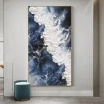 Mintura,Abstract Knife 3D Wave Pictures Hotel Decor Wall Art Hand Painted Seascape Oil Painting on Canvas Handmade Sea Paintings - Image 4