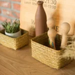 Breakfast Woven Storage Basket Picnic Basket Laundry Box Home Sundries Organizer Fruit Flower Storage Baskets Desktop Container - Image 5