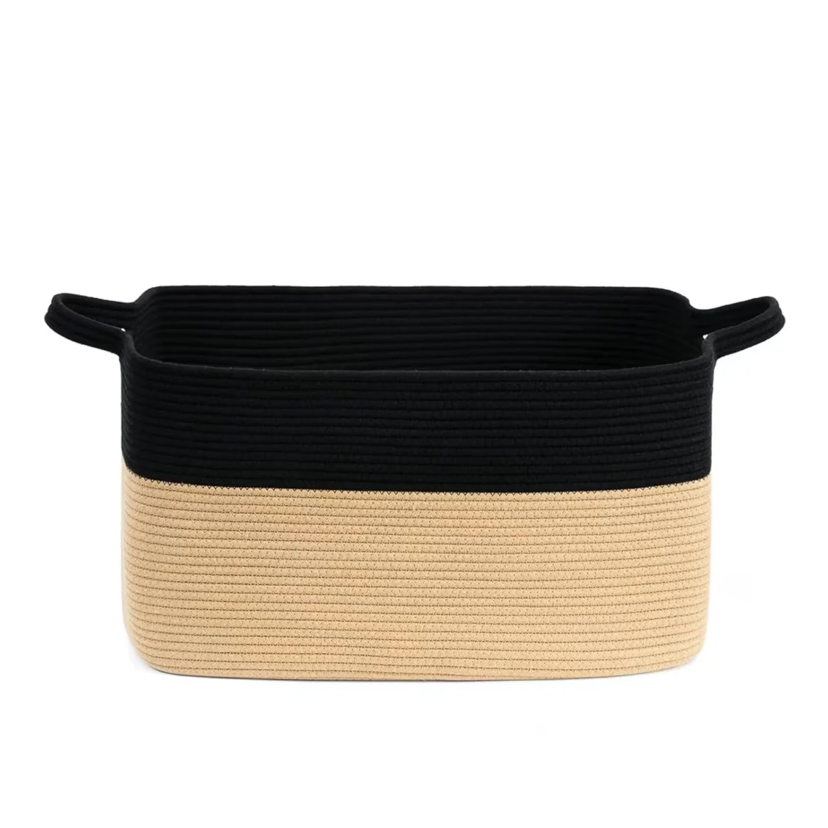Cotton Rope Woven Dirty Clothes Basket Large Capacity Square Storage Basket Toys Blanket Storage Basket - Image 6