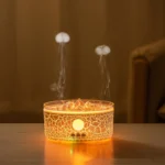 DC 24V Home Electric Aromatherapy Essential Oil Diffuser Jellyfish Smoke Ring Air Humidifier with 3 Colors Light Remote Control - Image 6
