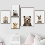 Charming Animal Canvas Prints for Kids' Nursery Decor - Image 3