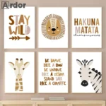 Hakuna Matata Lion Canvas Art for Kids' Nursery Decor