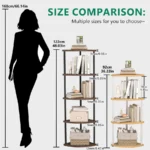 Storage Rack Wall Corner Shelf Practical Storage Rack Living Room/Kitchen/Bedroom Bookshelf Shelf Plant Rack Flower Rack 3/4/5/6 - Image 4