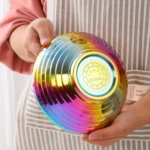 Elegant Gold Stainless Steel Ramen Bowls with Chopsticks & Spoon - Image 5