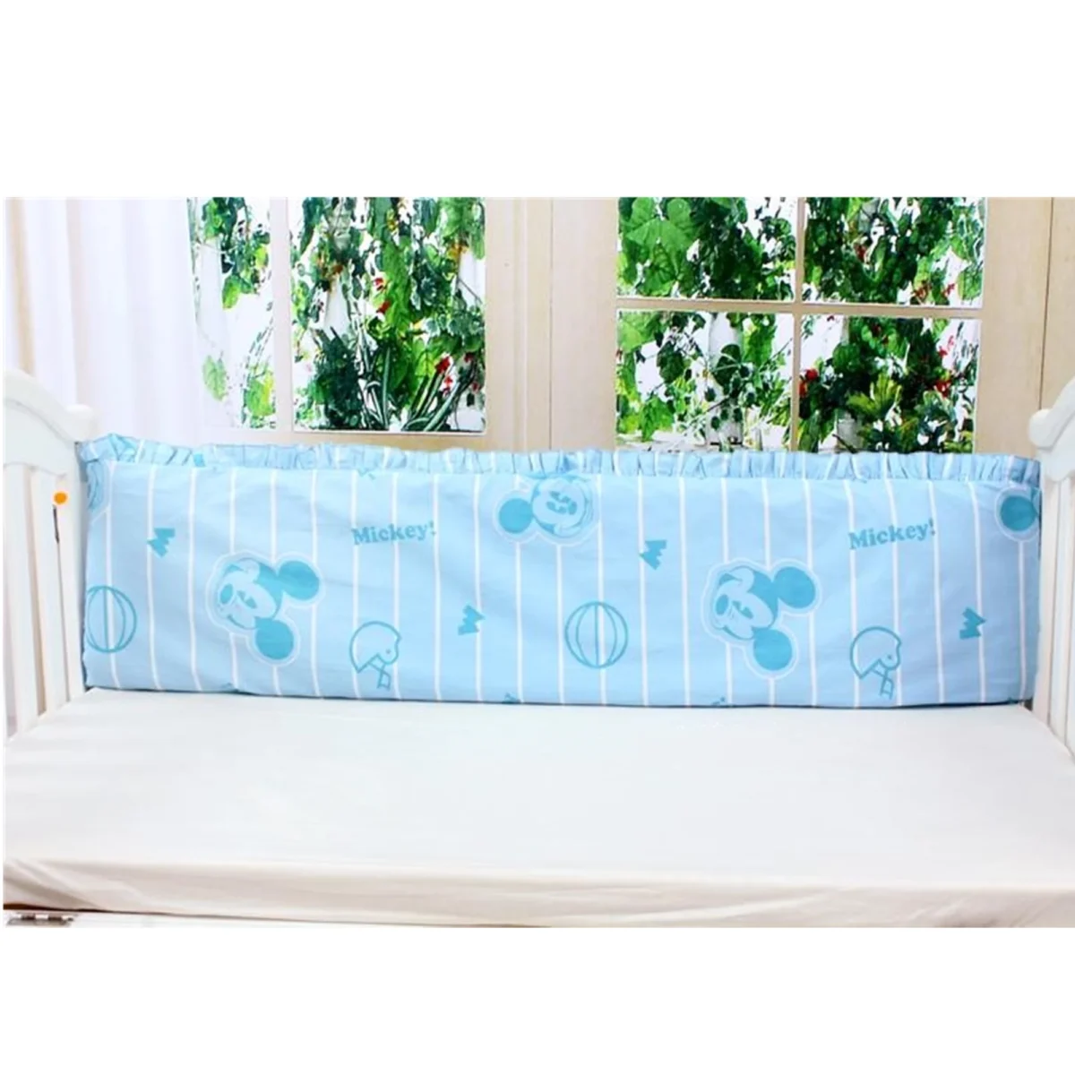 6Pcs Mickey Mouse Crib Set for Baby Girl Cunas para Bebes Crib Bedding Set Standard Size (4bumper+sheet+pillowcase) - Image 5