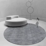 VIKAMA Round Crystal Velvet Carpet Soundproof & dirty-resistant Rug Office Computer Swivel Chair Rocking Table Study Bedroom Mat - Image 5