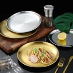 Elegant Korean Stainless Steel BBQ Tray - Versatile Serving Dish - Image 4