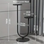 Plant Stand - Metal Vertical Plant Rack with Dual Holders - Flower Pot Rack for Living Room & Balcony & Office Decor - Image 5