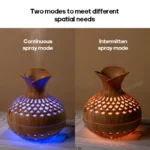 Elegant Wood Grain Aromatherapy Diffuser with RGB Lighting - Image 2