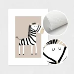 Set of 3 Bohemian Giraffe Toddler Mural Canvas, Zebra Forest Toddler Decoration, Interesting Lion Animal Printing Poster, Children's Forest Art Room, Toddler Printing, Toddler Decoration, Animal Toddler, Children's Room Decoration, Frameless - Image 2