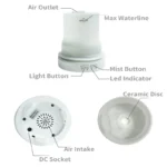 Elegant Ceramic Aroma Diffuser: Soothing Mist & Colorful Lights - Image 5