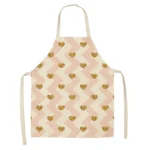 Stylish Geometric Linen Apron for Family Cooking Fun - Image 3