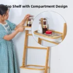 Multi-Functional Standalone Home Bamboo Material Laundry Basket Multi-Layer Storage elf Organizer l Fiber Basket - Image 4