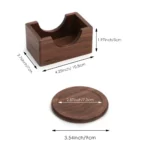 Blank Wood 6pcs/set Placemats Coasters Tea Coffee Cup Pad Decor Durable Heat Resistant Round Drink Mat Bowl Home Teapot Holder - Image 6