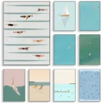 Summer Swimming Pool Party Atmosphere Beach Ocean Boat Wall Art Prints Nordic Poster Canvas Painting Pictures Living Room Decor