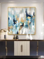 Scrolled Abstract Oil Painting on Canvas – High-End Hand Painted Wall Art for Home Decor - Image 3