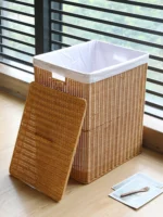 Stylish Nordic Handmade Wicker Laundry Hamper for Chic Storage - Image 2