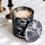 Customize Wholesale Natural Onyx Marble Candle Jar Holder Candle Vessels With Lid Home Decor Luxury Candle Vessels - Image 3