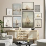 Serene Nautical Canvas Art - Classic Sailboat Seascape Decor