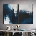 Deep Blue Abstract Canvas: Elevate Your Modern Home Decor - Image 2