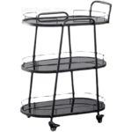 Bar Cart Trolley Organizer 3 Tier Rolling Beach Tea Utility Kitchen Island Shopping Stair Climbing Archivadores Dining Room Sets - Image 5