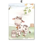 Whimsical Farm Animal Canvas Prints for Kids’ Room Decor - Image 4