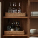 Rectangle Rattan Storage Basket Groceries Tea Set Tray Bread Fruit Basket Home Use Living Room Handmade Weave Organize Tray - Image 3