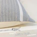 Boho Decor Black and White Bed Couch Sofa Pillow Cover Decorative Throw Pillows Grey Striped Lumbar Pillow Cover with Tassels - Image 5