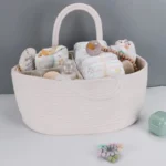 Multifunctional Mommy Bag Cotton Rope Diaper Bag Travel Portable Handbag Multifunctional Baby Products Organizer Basket