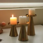 Handmade Copper-Plated Candle Holders Set for Elegant Spaces - Image 4