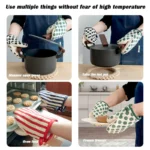 Stylish High-Temp Oven Gloves for Safe Cooking & Baking - Image 3