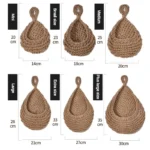 Handwoven Hanging Wall Vegetable Fruit Basket Organizer Container Decor for Kitchen Garden Mount Wall Plant Flower Onion Storage - Image 6