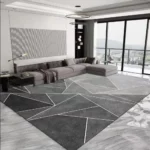 VIKAMA Nordic Geometric Crystal Velvet Carpet Living Room Sofa Coffee Table Carpet Home Decor Bedroom Kitchen Lounge Carpet - Image 2